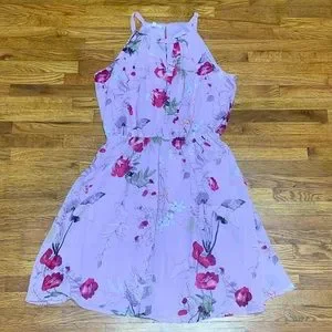 Christmas Dresses Maurices Holiday Dresses Lilac Floral Dress (Maurices)  100% Polyester Depop